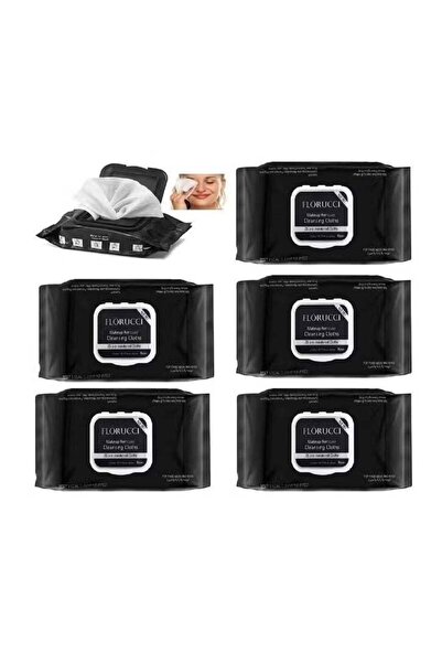 Florucci مناديل فلوروتشي لإزالة المكياج بخلاصة الصبار المهدئ ورائحة الورد المنعشة