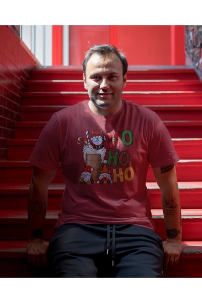 MVRDAR Tricou de Craciun unisex din 100% bumbac pentru femei si barbati