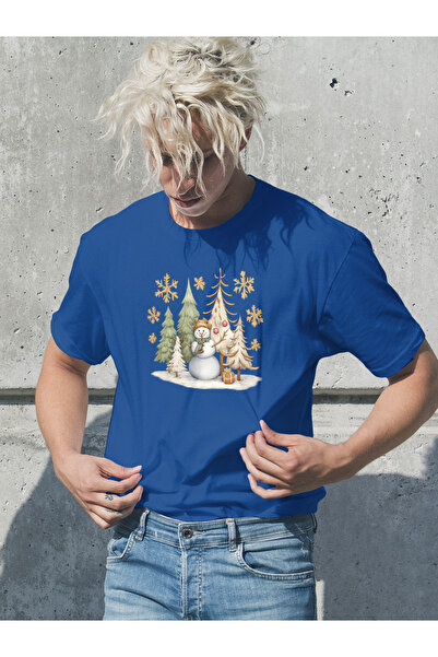 MVRDAR Tricou de Craciun unisex din 100% bumbac pentru femei si barbati