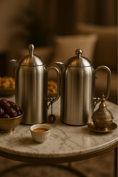 South house ترمس ضيافة فاخر باللون الفضي غير اللامع