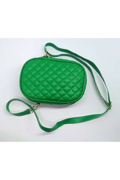 stilyy Green Quilted Patterned Strap Mini Shoulder Bag