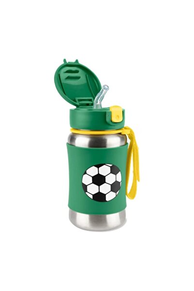 My Reality Fashion Skip Hop Zoo Stainless Steel Water Bottle with Straw 350 ml Football