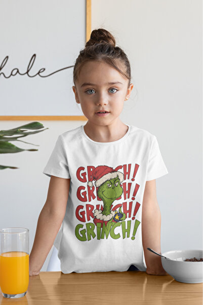 MVRDAR Tricou de Craciun pentru copii cu Grinch si personaje festive