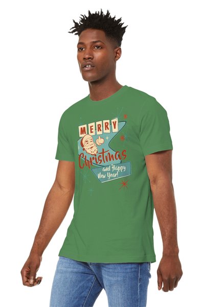 MVRDAR Tricou de Craciun unisex din 100% bumbac pentru femei si barbati