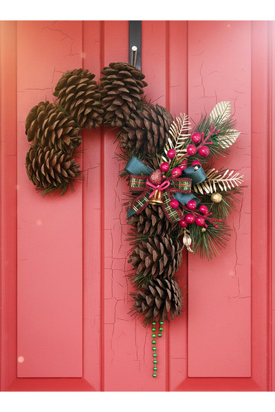 htk butik Yılbaşı Kapı Süsü , Yılbaşı Süsü , Yılbaşı Duvar Dekorasyon