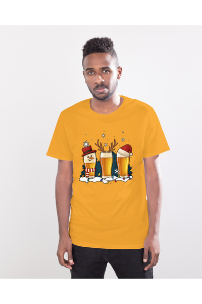MVRDAR Tricou de Craciun unisex din 100% bumbac pentru femei si barbati