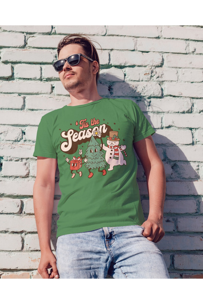 MVRDAR Tricou de Craciun unisex din 100% bumbac pentru femei si barbati