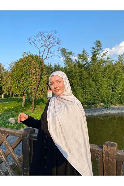 de LUNA Jakar Şal Kazayağı Desen - Krem