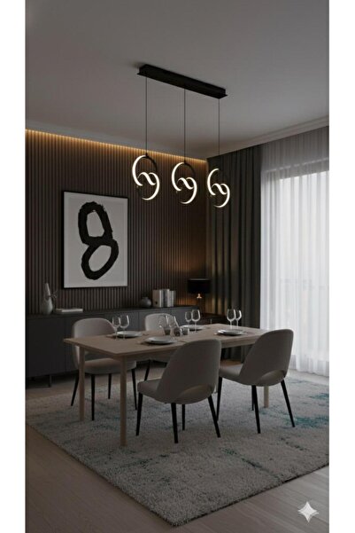 IŞILTI İMZA 3'LÜ YEMEK MASASI 3 RENK YANAR