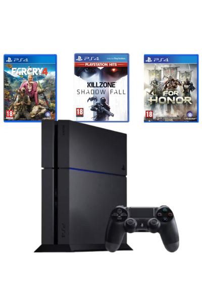 Sony Pachet consolă PlayStation 4 PS4 500GB + controller + 3 jocuri (la mâna a doua)