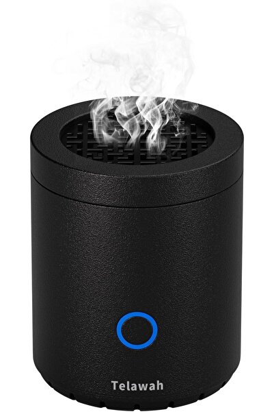 Telawah مبخرة بخور محمولة، جهاز صغير للعلاج بالروائح العطرية بمنفذ USB من النوع C (أسود)