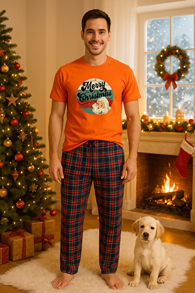 MVRDAR Set pijamale barbati bumbac Colectia Grinch Christmas, sarbatori de Cr...
