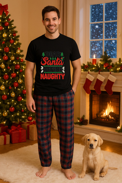 MVRDAR Set pijamale barbati bumbac Colectia Grinch Christmas, sarbatori de Cr...