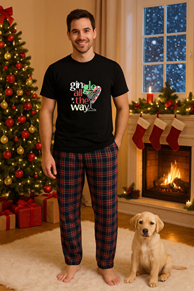 MVRDAR Set pijamale barbati bumbac Colectia Grinch Christmas, sarbatori de Cr...