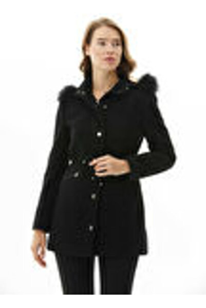 Selen Siyah Kadın Standart Kaban 25KSL9536