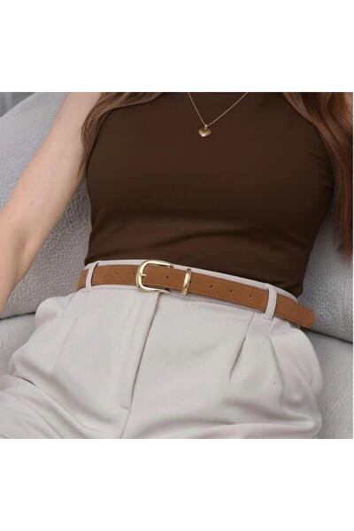 EMR Official Classic Gold Buckle Suede Women's Belt, Waist Belt, Jacket Belt, Trouser Belt, Dress Belt