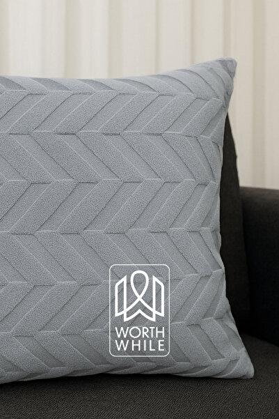 Worth While WorthWhile Mi̇ora Plush Cushion Cover – Anthracite Color (43X43 • 50X50 • 30X50 • 40X60 Size Options Available) – 1 Piece