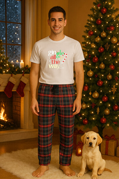 MVRDAR Set pijamale barbati bumbac Colectia Grinch Christmas, sarbatori de Cr...