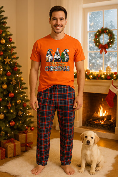 MVRDAR Set pijamale barbati bumbac Colectia Grinch Christmas, sarbatori de Cr...