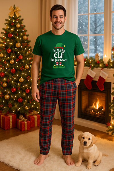 MVRDAR Set pijamale barbati bumbac Colectia Grinch Christmas, sarbatori de Cr...