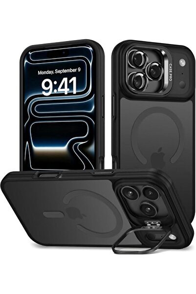 HappyCase iPhone 17 Pro Max Uyumlu Stantlı Kılıf Case Pro Tank Kılıf Lens Kor...