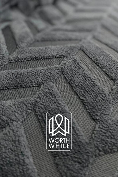Worth While WorthWhile Mi̇ora Plush Cushion Cover – Anthracite Color (43X43 • 50X50 • 30X50 • 40X60 Size Options Available) – 1 Piece