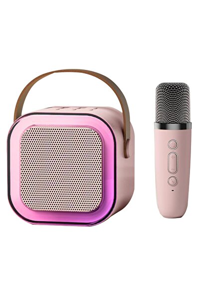 FİOPLUS Kablosuz Mikrofonlu Karaoke Hoparlör – RGB Işıklı Taşınabilir Kutu – ...