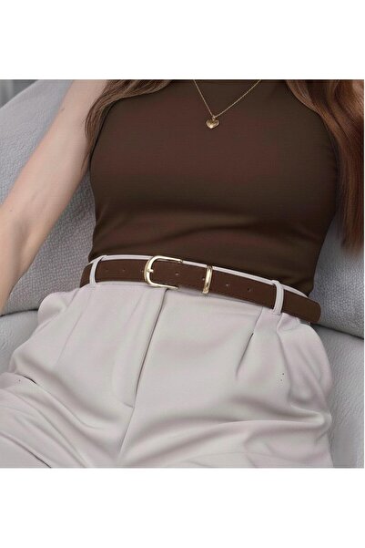 EMR Official Κλασική χρυσή αγκράφα σουέτ γυναικεία ζώνη, ζώνη μέσης, ζώνη σακ...