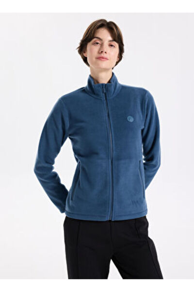 Discovery Expedition D5WL-SWT3303 Mavi Dik Yaka Basic Kadın Polar Sweatshırt