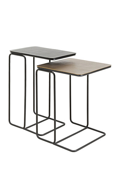 Kare Design Diego Alüminyum 2'li Zigon Sehpa