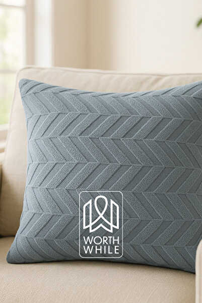 Worth While WorthWhile Mi̇ora Plush Cushion Cover – Anthracite Color (43X43 • 50X50 • 30X50 • 40X60 Size Options Available) – 1 Piece