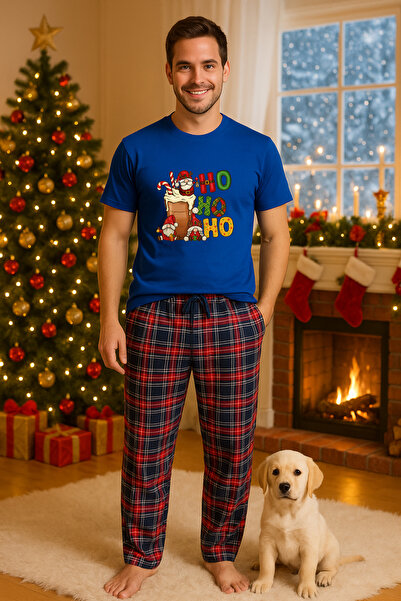 MVRDAR Set pijamale barbati bumbac Colectia Grinch Christmas, sarbatori de Cr...