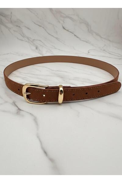 EMR Official Classic Gold Buckle Suede Women's Belt, Waist Belt, Jacket Belt, Trouser Belt, Dress Belt