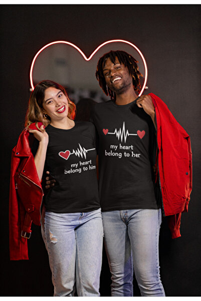 MVRDAR Set of 2 100% cotton couple t-shirts