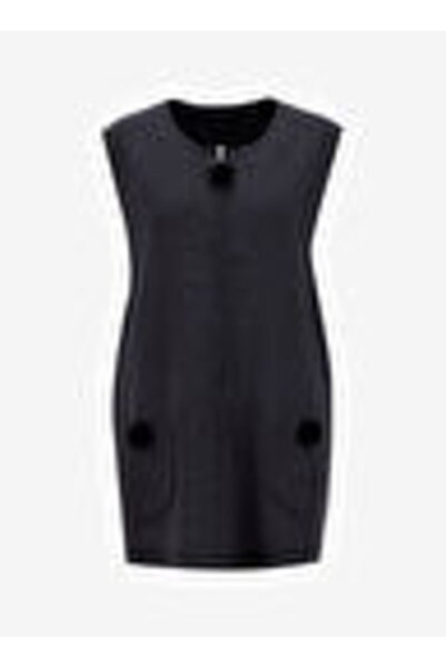 Selen Antrasit Kadın Yuvarlak Yaka Normal Şişme Yelek 25KSL2072