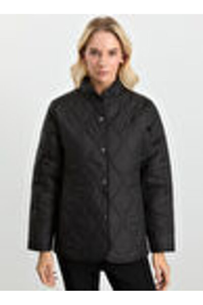 Selen Siyah Kadın Standart Kapitone Mont 25KSL6154