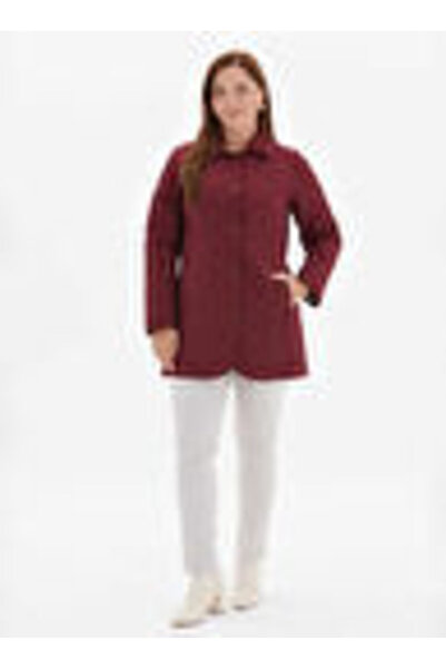 Selen Bordo Kadın Normal Kapitone Mont 24KSL6110-BB