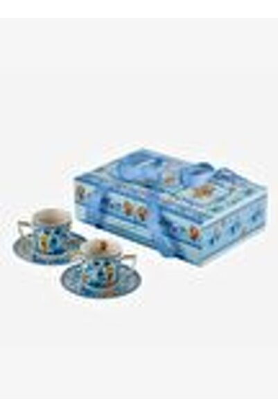 CHIARA ALESSI Mavi Porselen Kahve Fincan Seti 120 ml