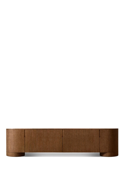 Latanwood Poseidon Kahverengi Meşe Ahşap 6 Kapaklı TV Konsolu 240 x 45 cm