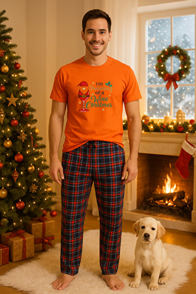 MVRDAR Set pijamale barbati bumbac Colectia Grinch Christmas, sarbatori de Cr...