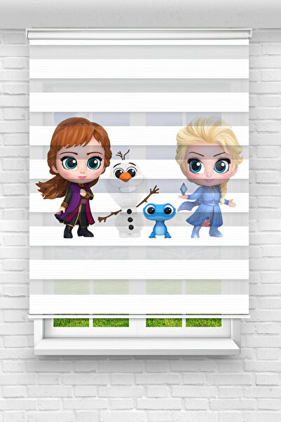 Perdecizade (ENXBOY)SEVİMLİ ELSA ANNA DİJİTAL BASKILI ZEBRA PERDE-COCUK ODASI...