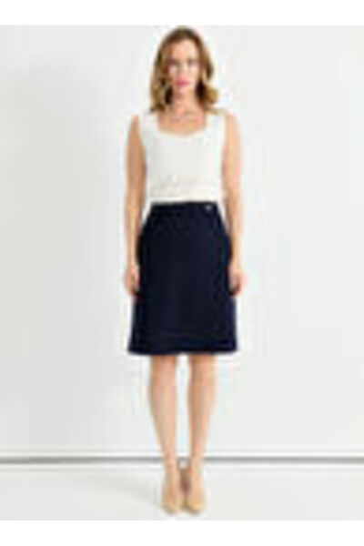 Selen Lacivert Kadın Standart Etek 25YSL3466