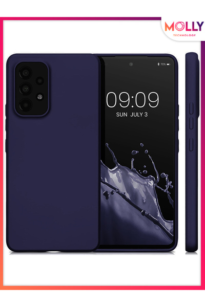 Molly حافظة سيليكون باللون الأزرق الليلي لهاتف سامسونج جالاكسي A73