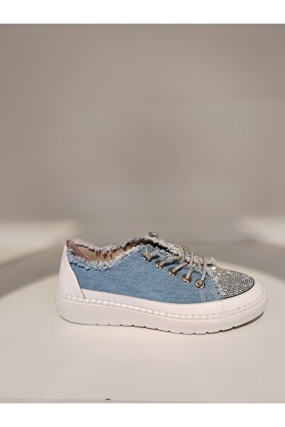 KUUM LONDON K1442406 Premium Kadın Taşlı Sneaker Ayakkabı