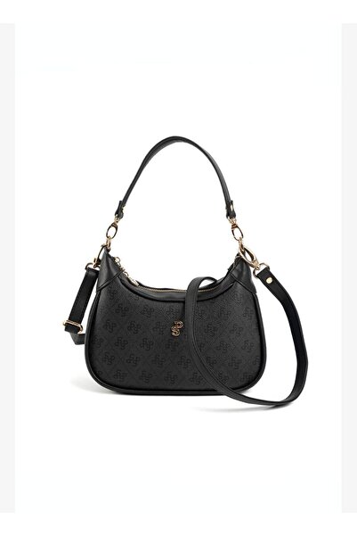 Silver Kadın Omuz Çantası 1180-47333 POLO ÇANTASI M178 SİYAH-MAT SİYAH