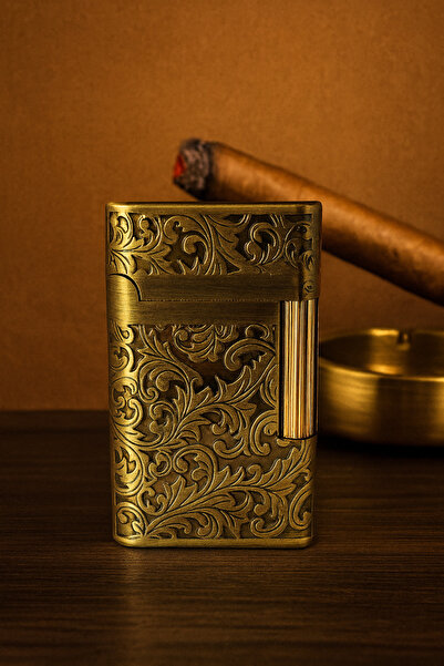 Hunter Benzinli Oymalı Metal Çakmak