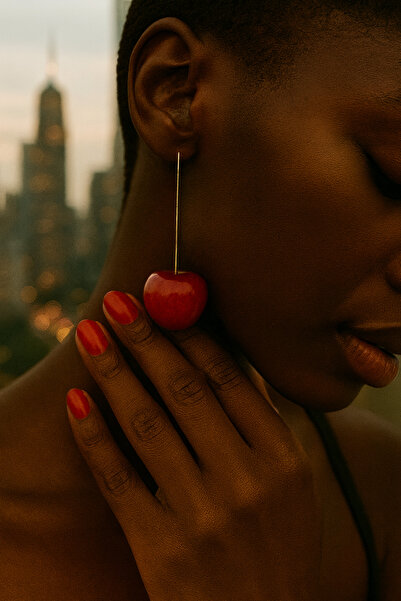 PaminBags Aksesuar أقراط الكرز المتدلية LNS-0040