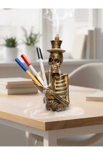 CURCUNA HEDİYELİK İskelet Kalemlik ve Geriakış Tütsülük