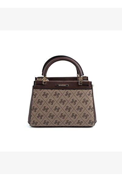 Silver Kadın Omuz Çantası 1193-47685 POLO M178 KOYU BEJ-MAT KAHVE