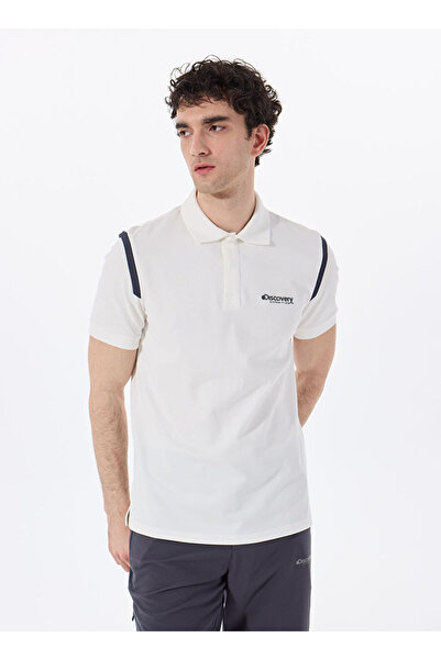 Discovery Expedition Beyaz Erkek Basic Polo T-Shirt D4SM-TST3245